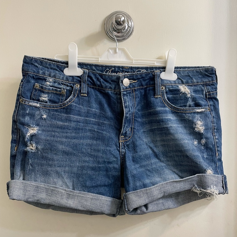 American Eagle mid-rise jean shorts